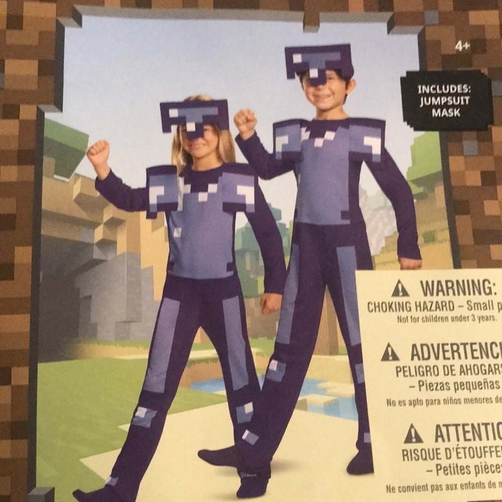 Enchanted Diamond Armor child costume, Sz 4-6 NWT